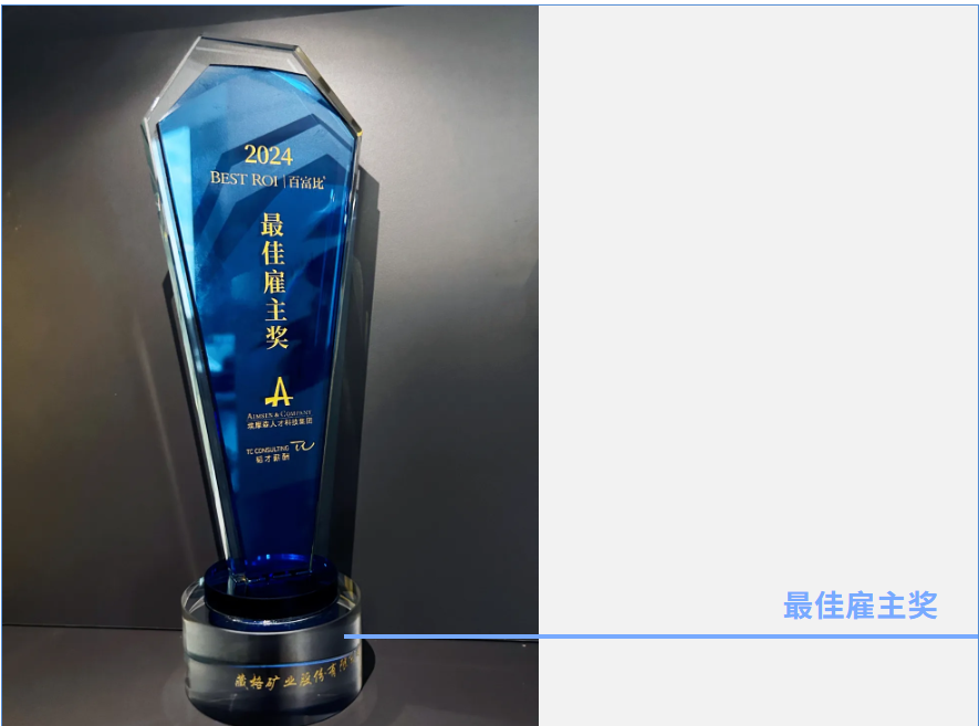 彩乐园(中国游)官方网站矿业荣获2024年埃摩森“最佳雇主奖”